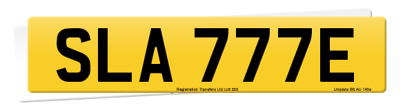 Registration number SLA 777E